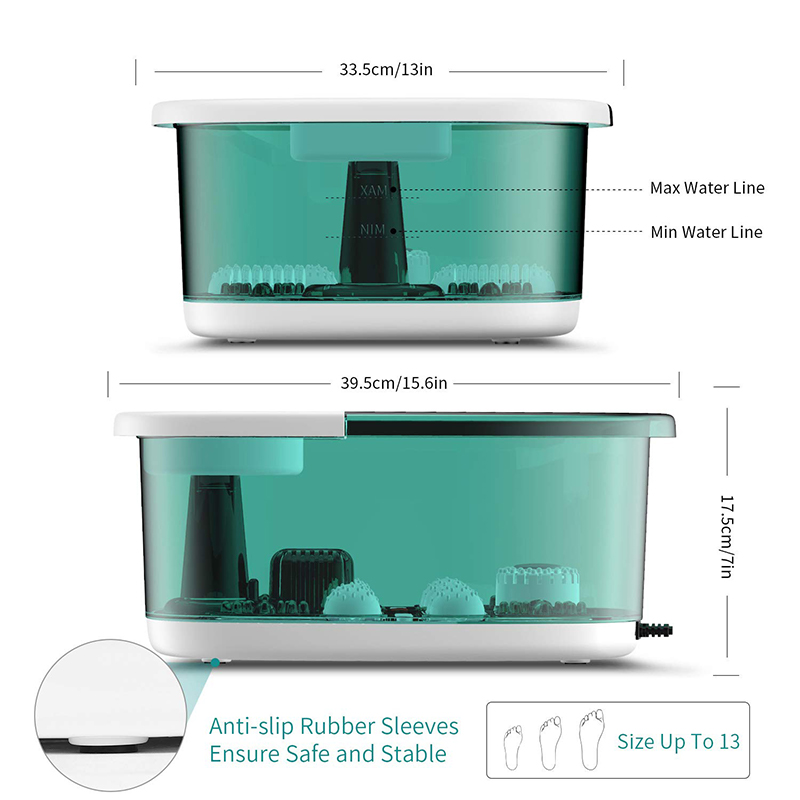 MM-20A-3 lábmasszírozó melegítővel és négy nagy masszírozóhengerrel