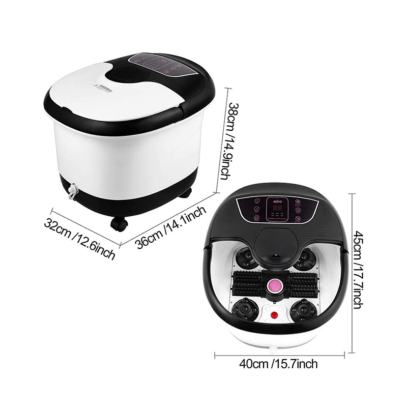 MM-18C automata lábfürdő masszázsgép 8db masszírozó hengerrel és habkővel