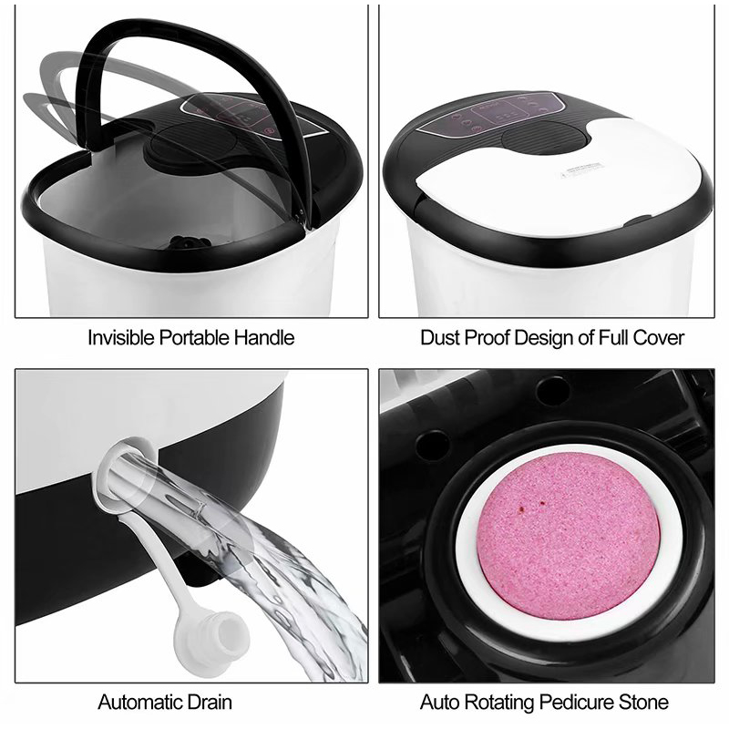 MM-18C automata lábfürdő masszázsgép 8db masszírozó hengerrel és habkővel